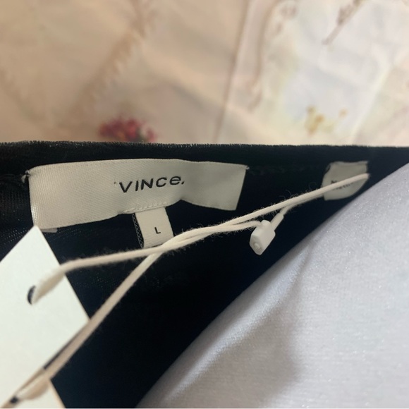 NEW Vince Velour Square Neck Long Sleeve in black - Picture 12 of 13